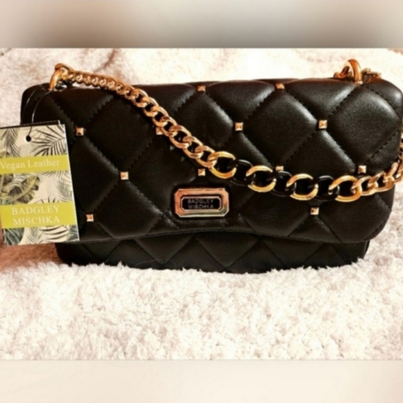 Badgley Mischka | Crossbody | Quilted | Vegan Leather | Purse | Handbag | NWT - Picture 13 of 14